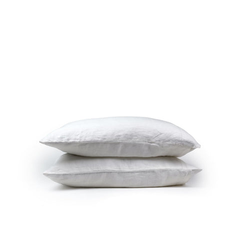 White pillow covers